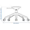 langfjaell-star-base-with-5-legs-and-castors-white__0949004_pe799463_s5.jpg Chair Base with 5 Legs and Castors White