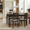 Chair Dark Brown with Light Beige Seat