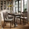 Chair Dark Brown with Light Beige Seat
